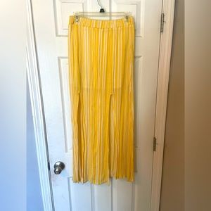 Yellow striped skirt